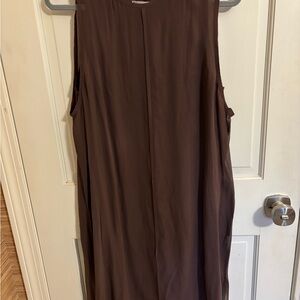 GO BY GO SILK purple Brown Midi Dress